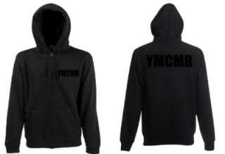   ON BLACK YMCMB Zip up Hoodie NEW DESIGN 2012 FREE UK POSTAGE  