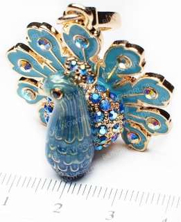 diamante peacock charm fits juicy couture bracelet necklace