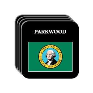  US State Flag   PARKWOOD, Washington (WA) Set of 4 Mini 