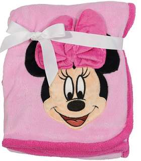 Disney Minnie Mouse 3D Toddler Blanket   Crown Craft   