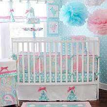   Baby 4 Piece Crib Bedding Set   Aqua   My Baby Sam   Babies R Us