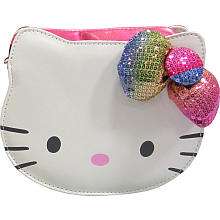 Hello Kitty Handbag   White Faux Leather with Sequin Bow (Colors 