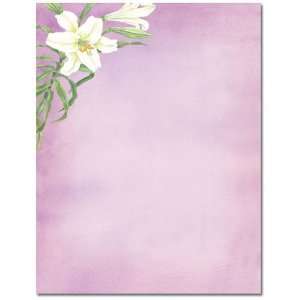  200 Easter Lily Purple Letterhead Sheets 