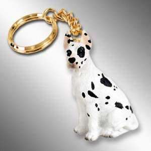  Great Dane, Harlequin Tiny Ones Dog Keychains (2 1/2 in 