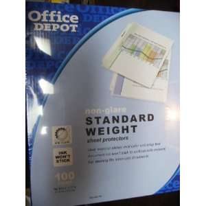  Office Depot Top Loading Sheet Protectors, Standard Weight 