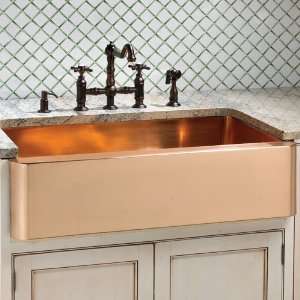  34 7/8 Gardena Copper Bronze Kitchen Sink   Gloss Finish 