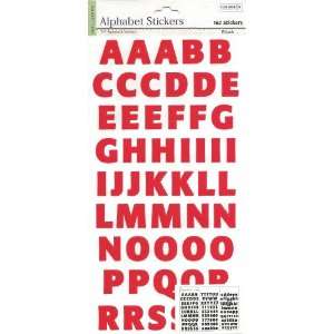  3/4 Block Cherry Alphabet Scrapbook Stickers (18829 