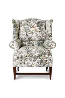 josef wingback chair toile style 76612 shown in details wide sturdy 