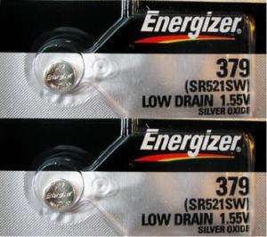 379 Energizer SR521SW Watch Batteries 2pcs  