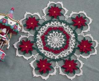 Christmas Holly & Berries Doily  12 inch (4 pages)