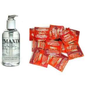   Lubricated 24 condoms Maximus 250 ml Lube Personal Lubricant Economy