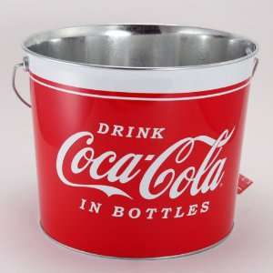 Coca Cola Galvanized Metal Beverage Ice Bucket  Kitchen 