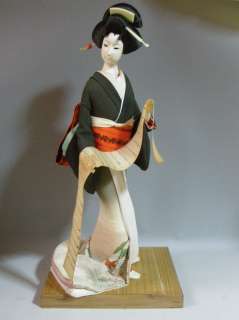 Japanese Vintage Kimono Geisha Doll 43cm / Old Letter  