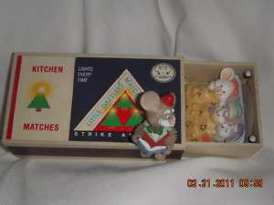Hallmark 1984 Vintage Mouse Matchbox Music Box  