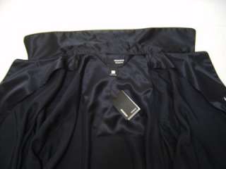 Murano Mens XL Pajamas Top Sleep Shirt 100% Silk Black Washable Pocket 