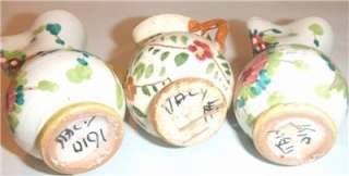 Miniature Majolica Hand Painted Pitchers ITALY  