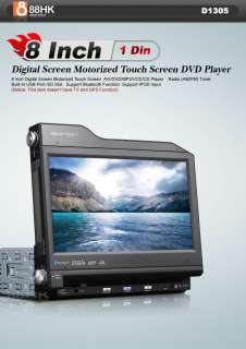 Inch Digital Screen Motorized Touch Screen AVI/DVD//VCD/CD 