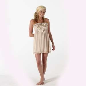 NEW Mud Pie Vintage Shell Strapless Cover Up  