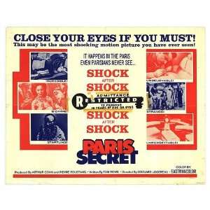 Paris Secret Original Movie Poster, 28 x 22 (1967) 