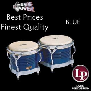 Latin Percussion M201 BLWC Matador Wood Bongos Blue  