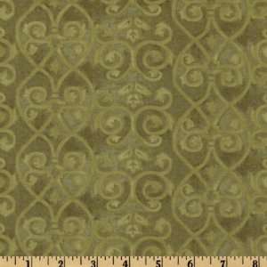  44 Wide Poetic Blossoms Flourish Olive Fabric By The 
