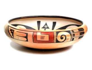 Sadie Adams Circa 1950s Hopi Polychrome Pot Large Bowl  