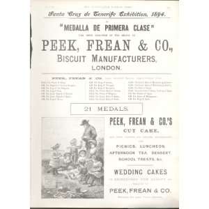   Advert Antique Print Peak Frean Fairy Cakes For Picnic