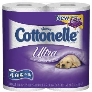  Cottonelle Ultra Big Roll, (2X Regular), 1Ply, White 4pk 