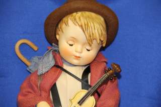 Goebel Signed MI Hummel Little Fiddler Porcelain Doll  