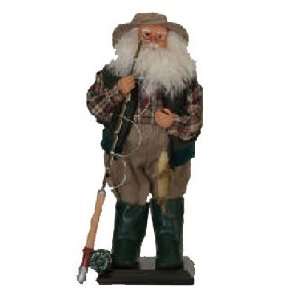  18 Fishing Santa Claus Christmas Tabletop Figure