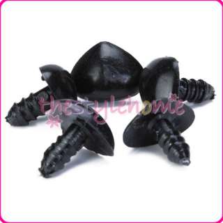 50pc BLACK Plastic Safety Nose Animal Puppet BEAR Toy  