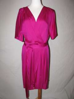 NWT Diane Von Furstenberg 6 Genevieve Silk Wrap Dress Mixed Berry 