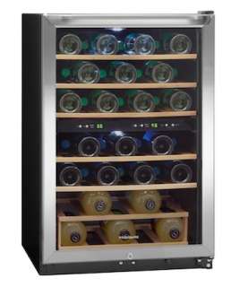 NEW Stainless Steel Dual Zone 35 Bottle 4.4 Cu. Ft. Wine Cooler 