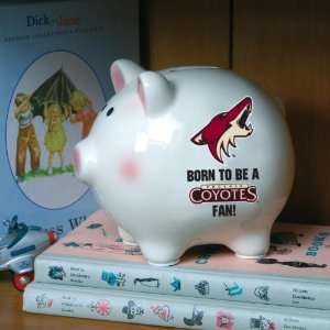  PHOENIX COYOTES Born To Be Personalized Team Logo PIGGY BANK 