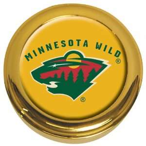 Minnesota Wild Brass Paper Weight 