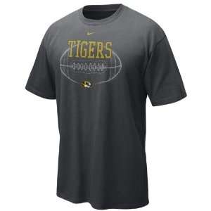  Nike Missouri Tigers Charcoal Quarterback Draw T shirt 