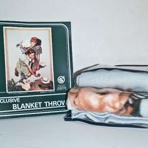 Norman Rockwell Blanket ~ Saturday Evening Post Illustration Marble 
