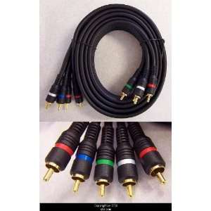  6 Ft Component Video Cable + Dual RCA Audio, 5 RCA, HDTV 