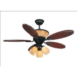 The Empress Ceiling Fan   Antique Copper Finish  Cream Marble Glass 