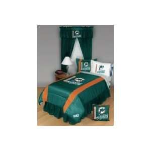    Miami Dolphins Queen Sports Room Bedding Set