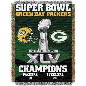  Green Bay Packers Super Bowl XLV Champion 48 x 60 Woven 