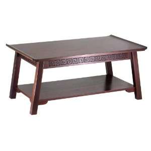   Chinois Coffee Table With Shelf By Winsome Wood Furniture & Decor