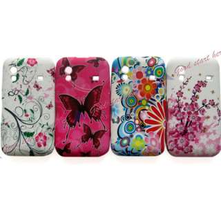   Flower Print Back Skin Case Cover For SamSung Galaxy Ace S5830  