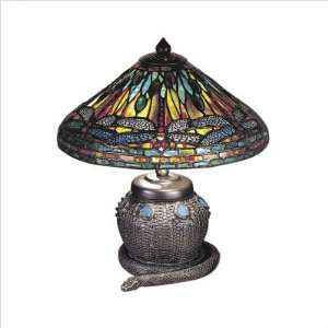   101205 Museum Dragonfly Two Light Mini Table Lamp in Anitque Bronze