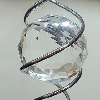 Faceted Crystal Double Helix Spinner FengShui Decor Fun  