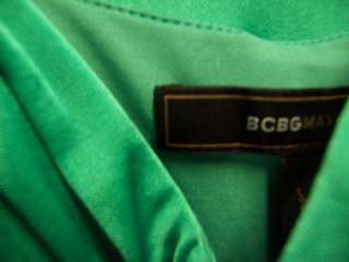 BCBG MAXAZRIA Green Stretch Jersey Long Formal Evening Gown Dress XXS 