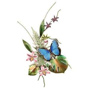  Bovano Enamel Copper Wall Art Butterfly On Orchid 