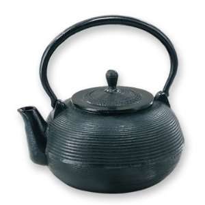 Tetsubin Tranquility Black Cast Iron Teapot 50oz  Kitchen 