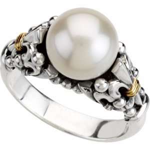 67367 Ster/14Ky 09.50   10Mm Fcp Pearl Ring Jewelry