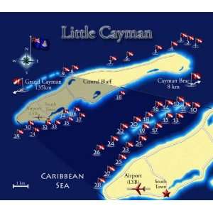Little Cayman Dive Map 